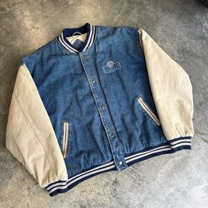 90s MV Sport Denim Cotton Varsity Jacket
